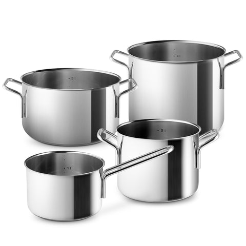 Eva Trio Steel Line grydesæt rustfrit stål 4 dele - uden belægning