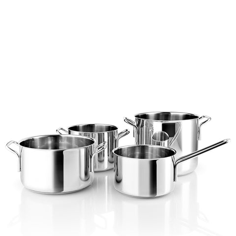 Eva Trio Recycled Rustfrit Stål grydesæt 4 dele - uden belægning
