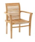 Lovina stabelstol - Klassisk teak