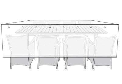 OVERTRÆK HAVEMØBELSÆT 300X150X115CM