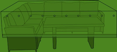 OVERTRÆK T/VILA HJØRNESOFA 280X215X84CM