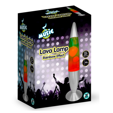 LAVALAMPE STOR - 48 CM - RAINBOW EFFECT